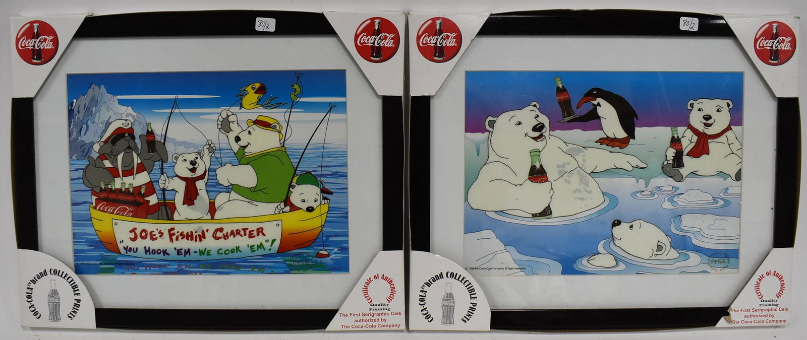 (2) Coca Cola First Serigraphic Cels. Authorized By (1 of 1)