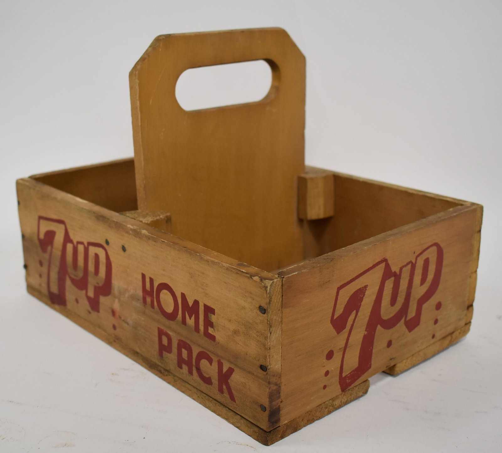 7UP Home Pack Crate: Made in Archbold, Ohio. 9 in H x 11.5 in W x 8 in D.
