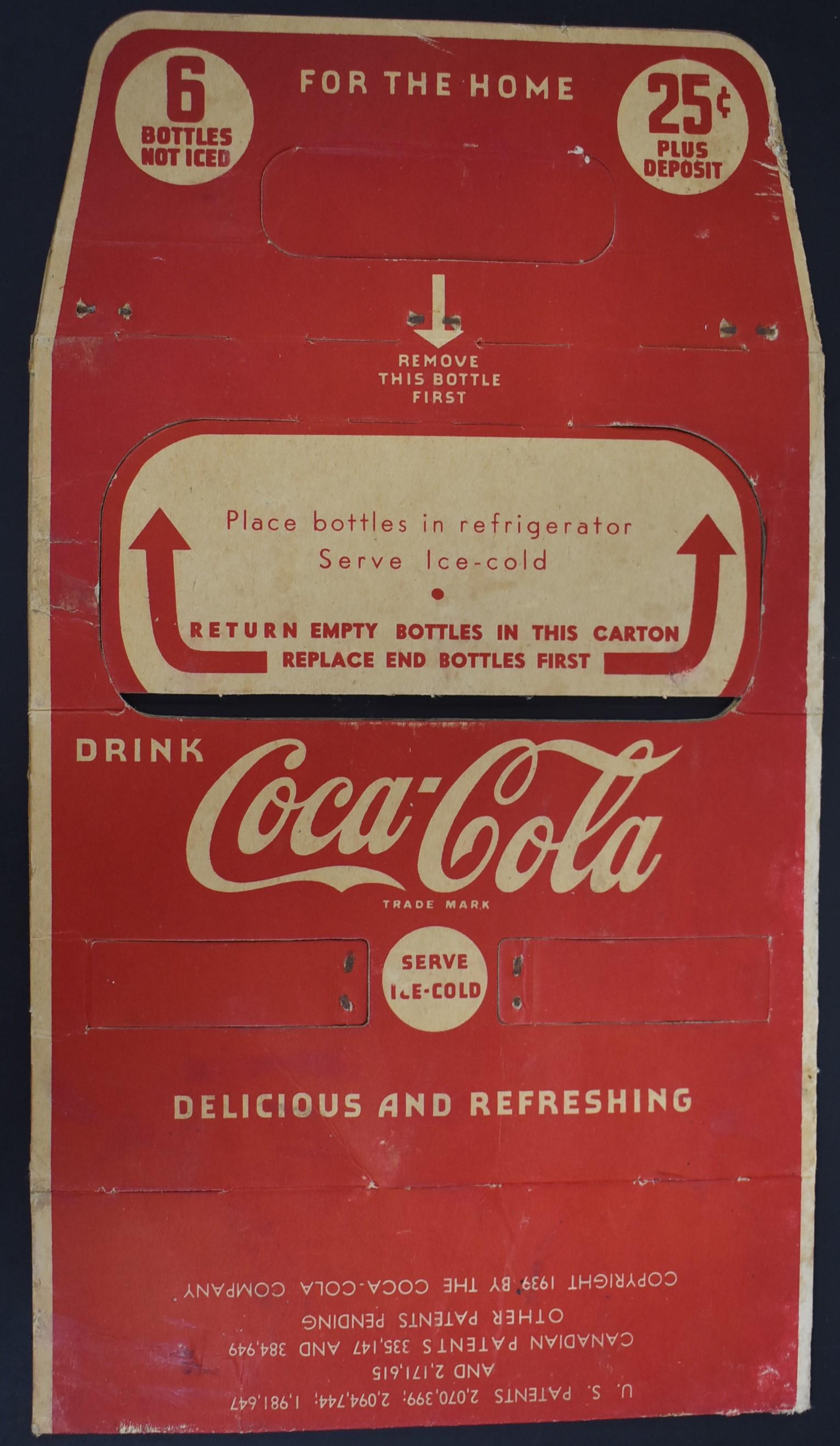 1939 Coca Cola Carrier Carton (1 of 2)