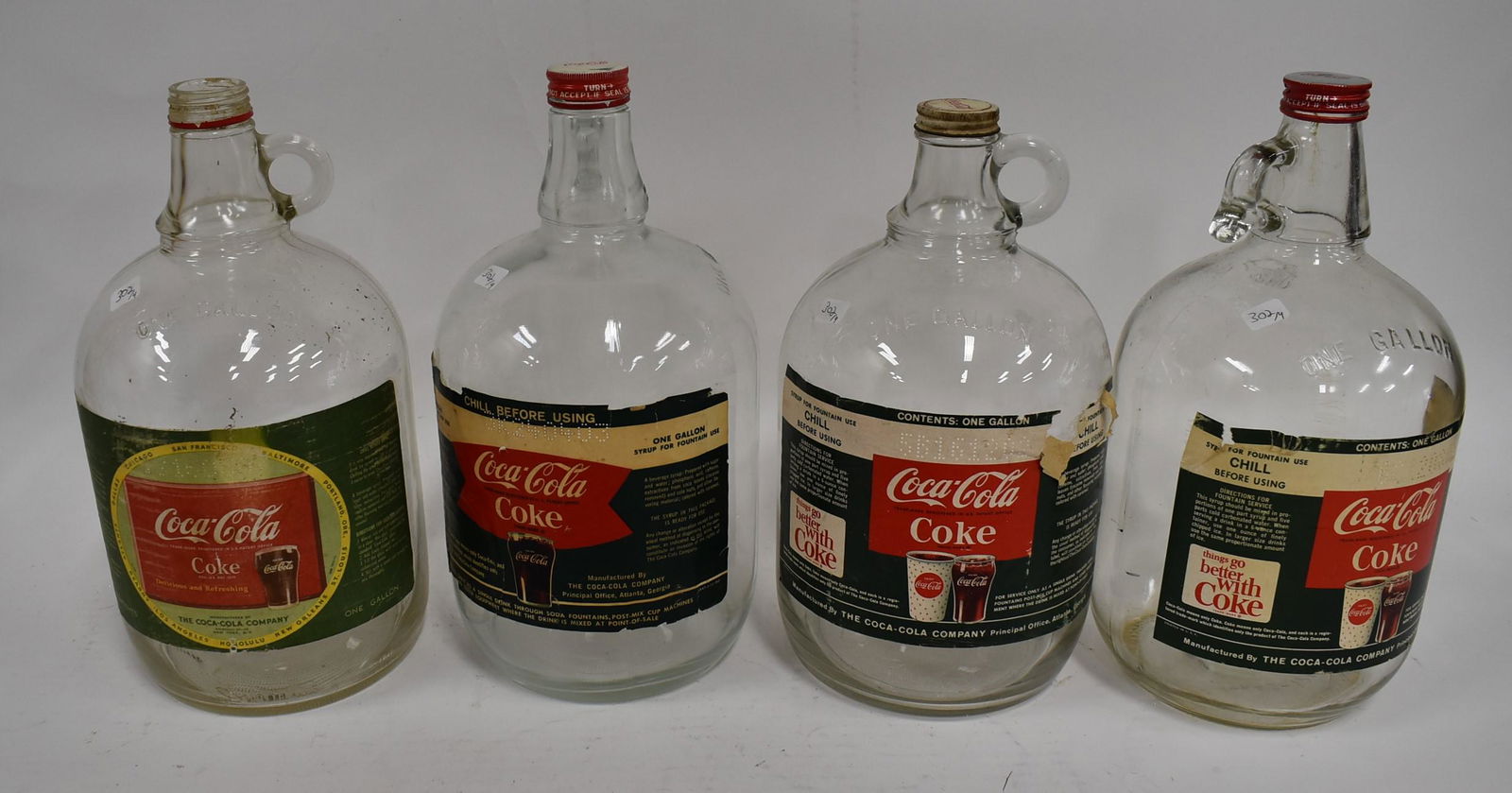 Vintage Coca Cola Syrup Galllon Jugs (4) (1 of 1)