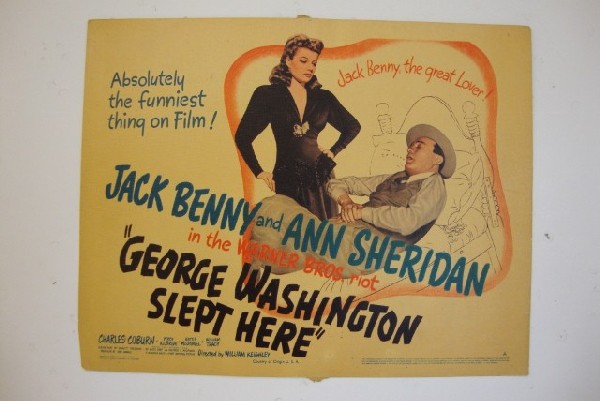 GEO. WASHINGTON SLEPT HERE TITLE CARD WARNERS Bros: Jack Benny , Ann Sheriden 11x14