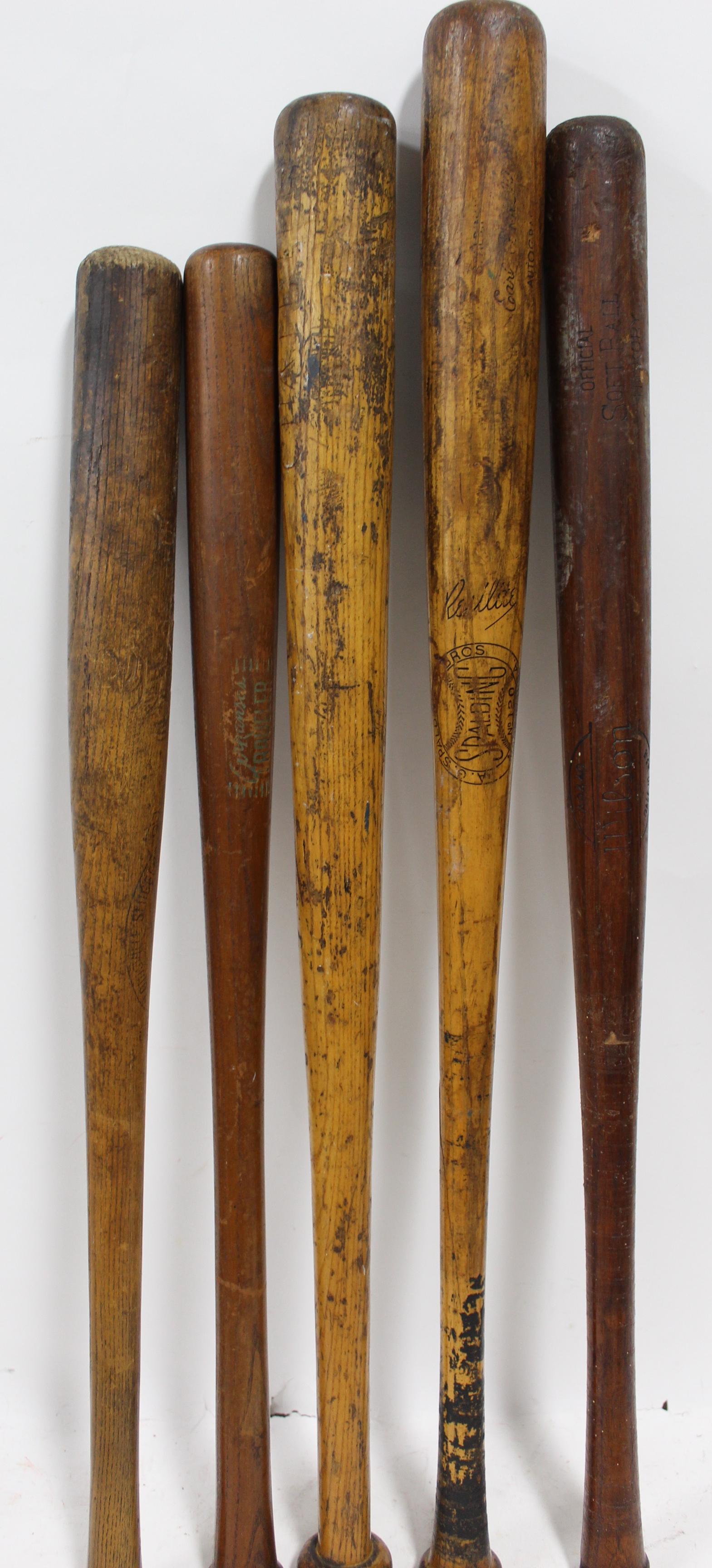 Collector's Lot of Early Baseball Bats (5) (1 of 2)
