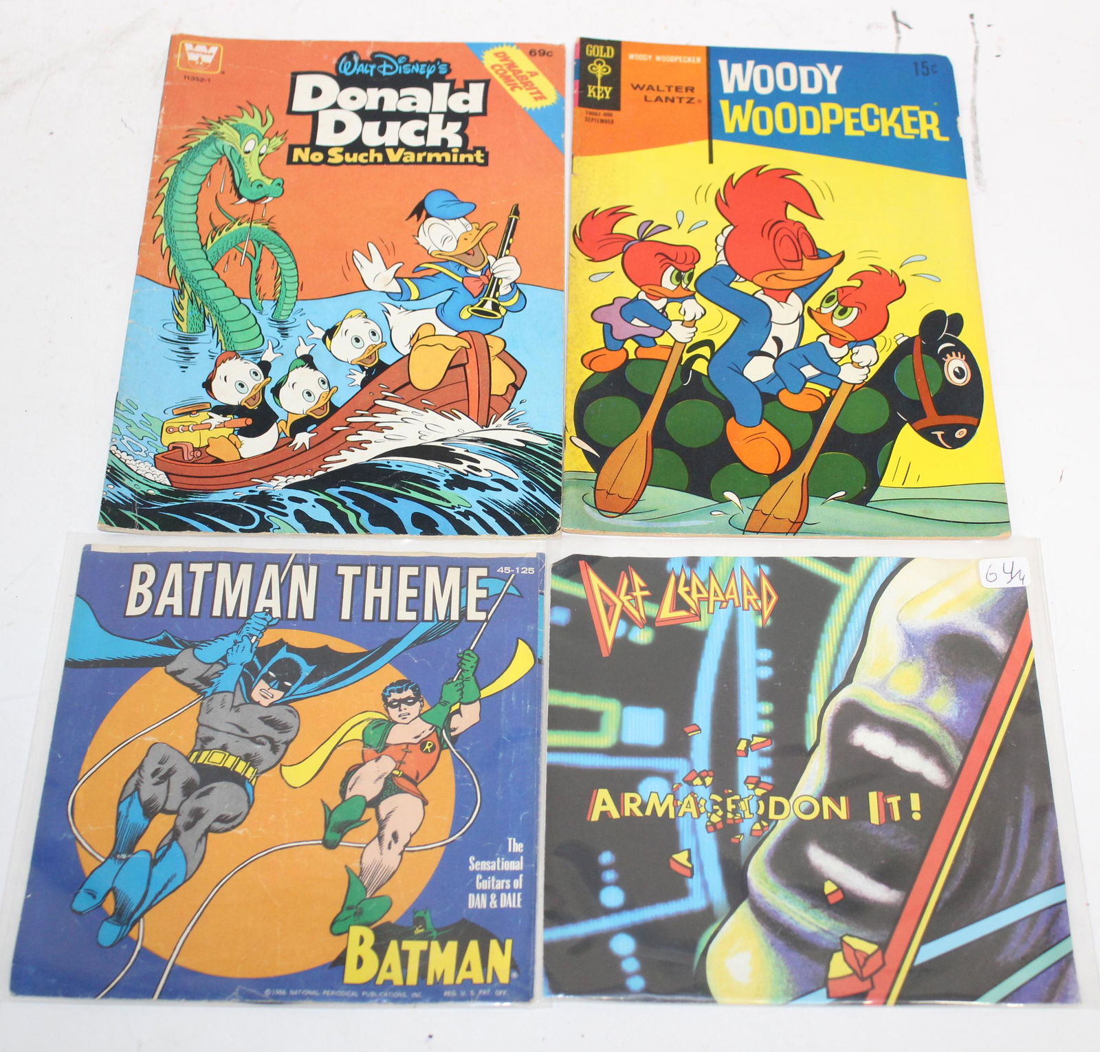 Collector's Lot of Comic and Records, Inc Batman Theme (1 of 3)