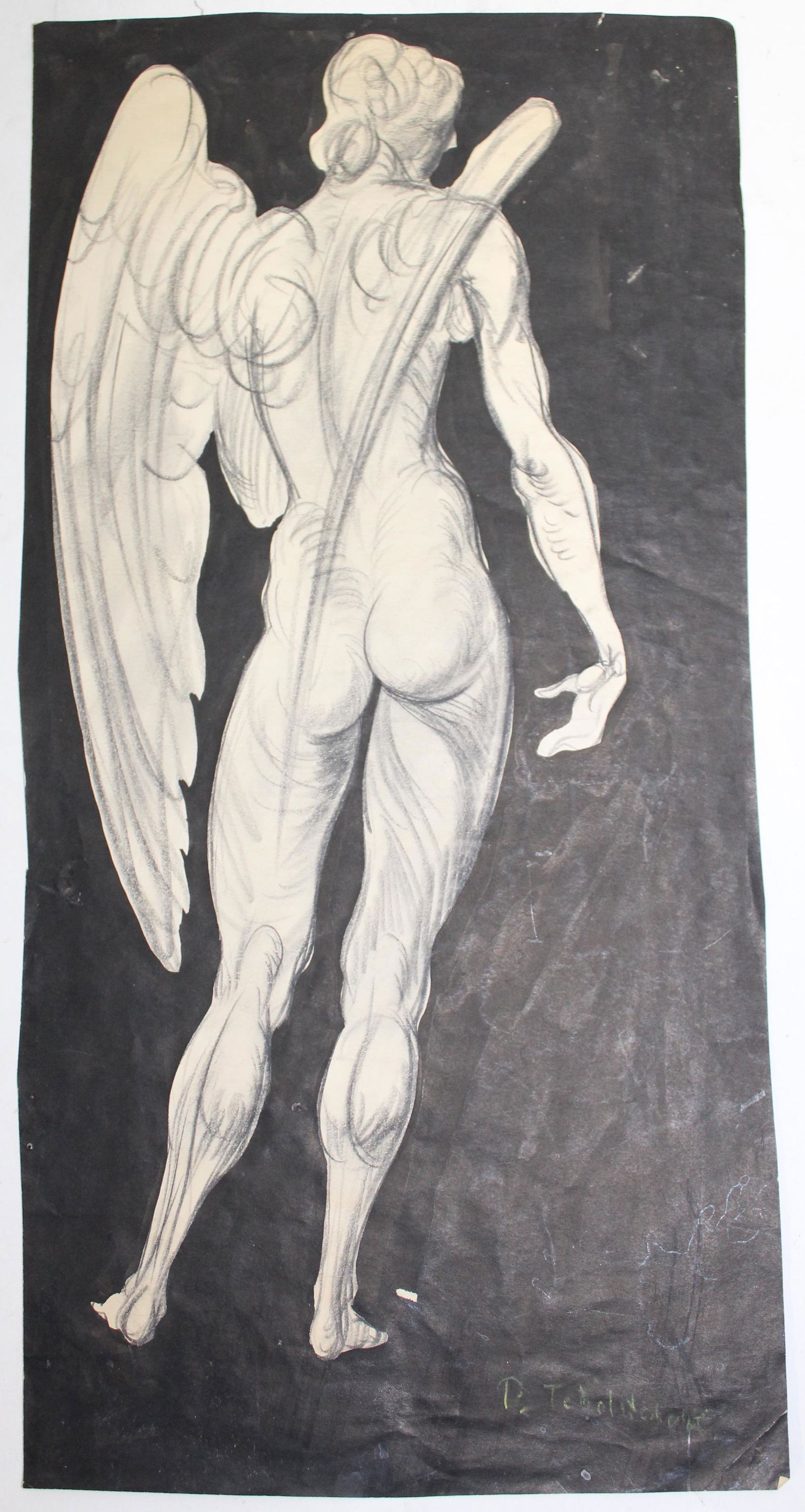 Pavel Tchelitchew Mixed Media Sgd. (1 of 4)