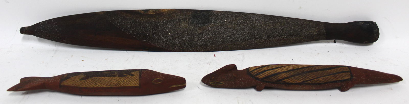 Folk Art Wood Carved Fish (3) (1 of 3)