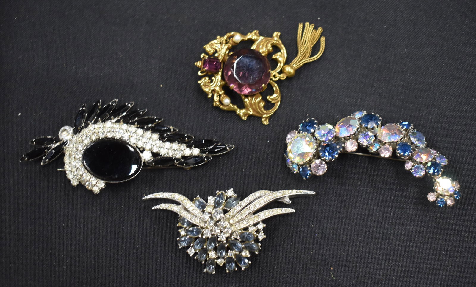 Exceptional Vintage Rhinestone Brooches (4) (1 of 1)