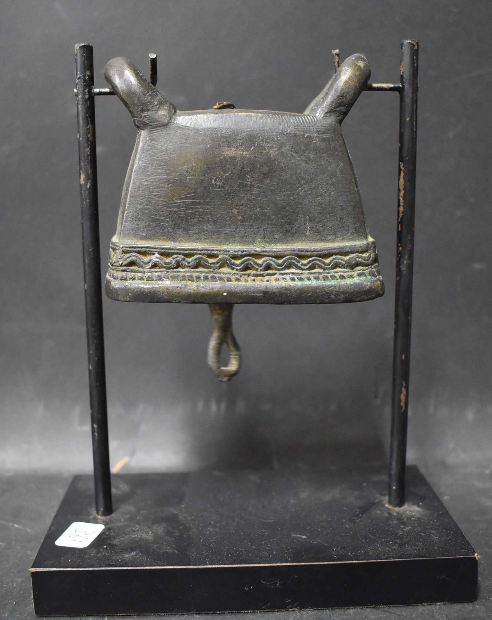 Antique Thai Bronze Bell on Stand (1 of 4)