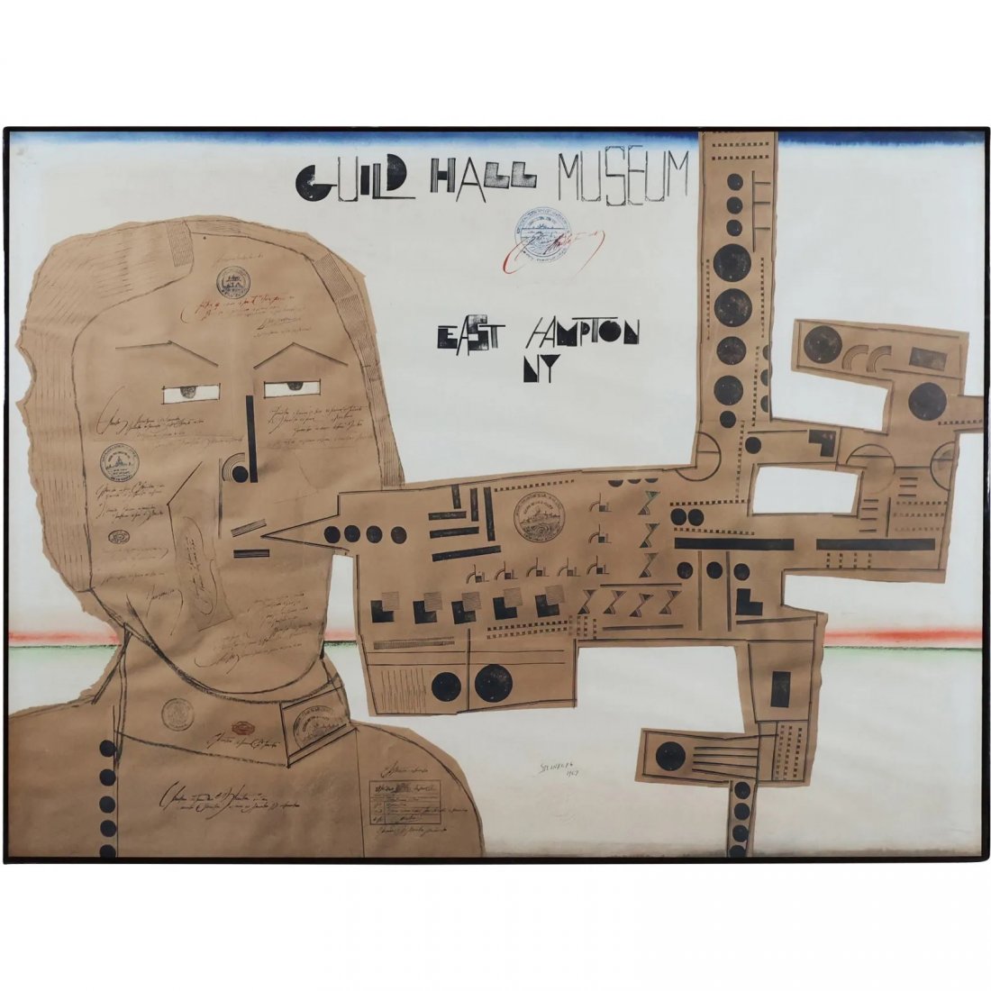 Saul Steinberg; Vintage Poster - Guild Hall Museum 1969 (1 of 5)