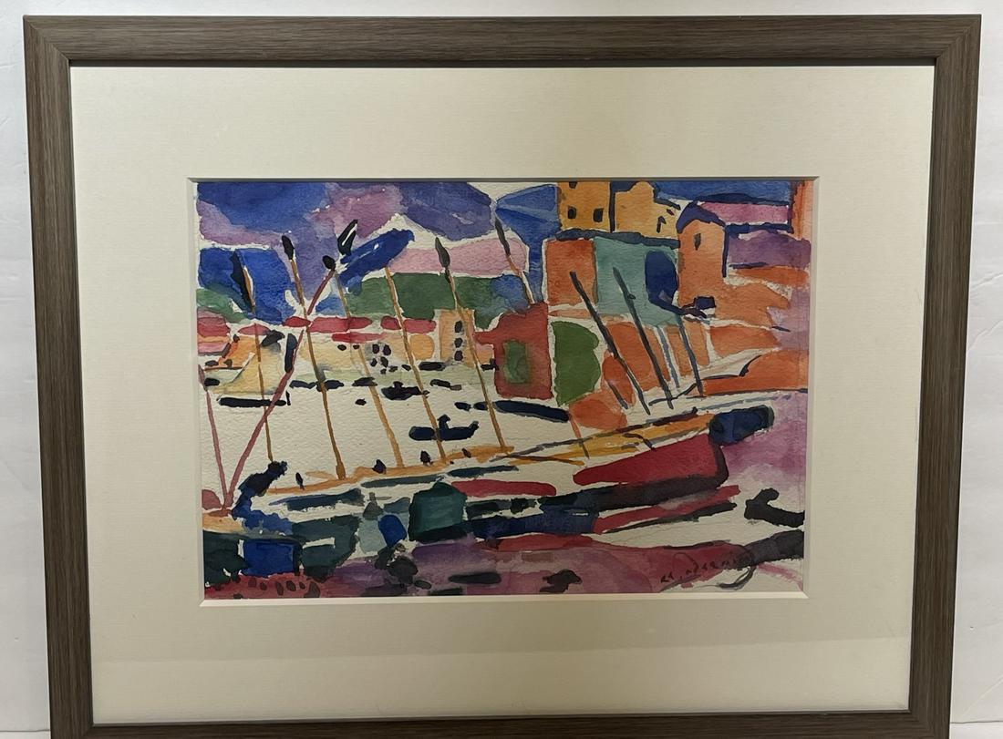 Andre Derain; French Watercolor Signed (1 of 4)