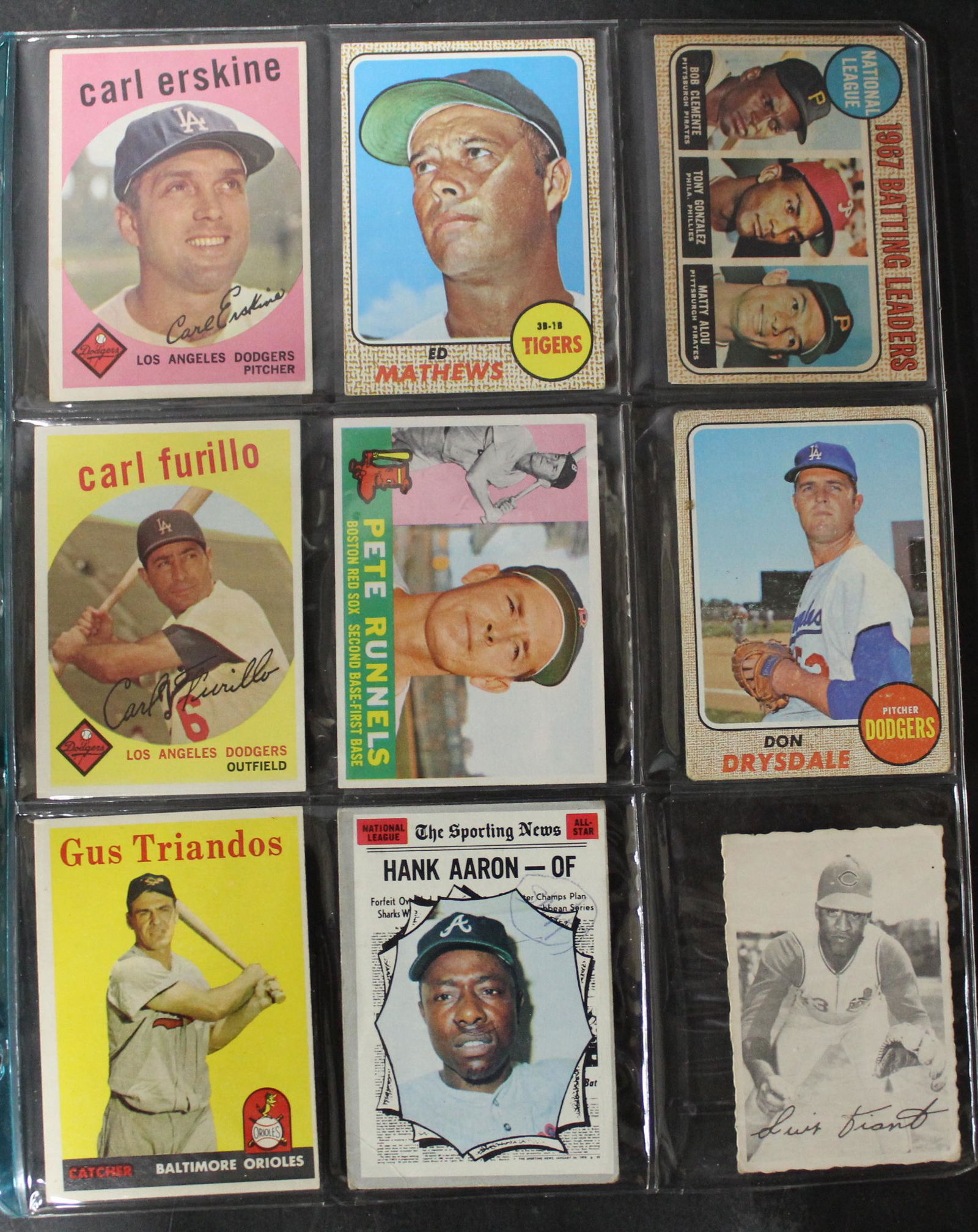 1959-1970 Topps Lot inc. Aaron (9) (1 of 3)