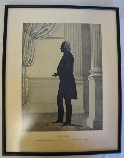 TWO(2) E.B. AND E.C.KELLOGG LITHOGRAPHS: lithographs(2), Silhouettes of Andrew Jackson and Henry Clay; 13.25in. X 9.75in.