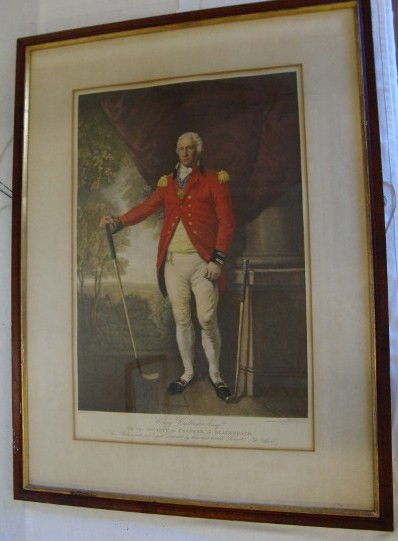 ENGLISH C. 1812 PROOF GOLF ENGRAVING: Mezzotint by William Ward (engraver to The Duke of York) after a painting by LF Abbot. "HENRY CALLEDER ESQ" Pub. Date July 10, 1812 at bottom and marked PROOF lower left. 23 ¾" H. x 15 ½" W.