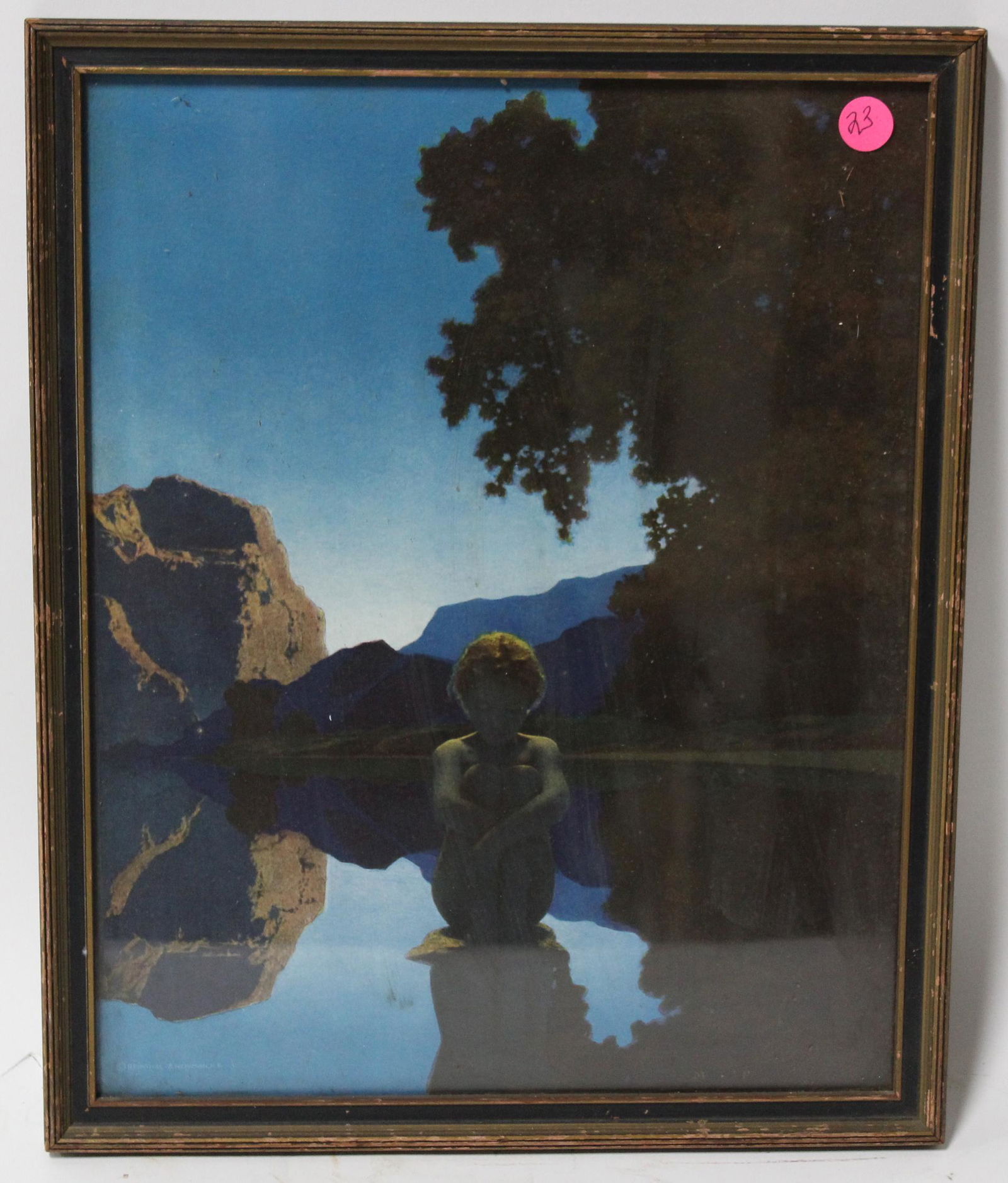 Maxfield Parrish Original Print, "Evening" (1 of 3)