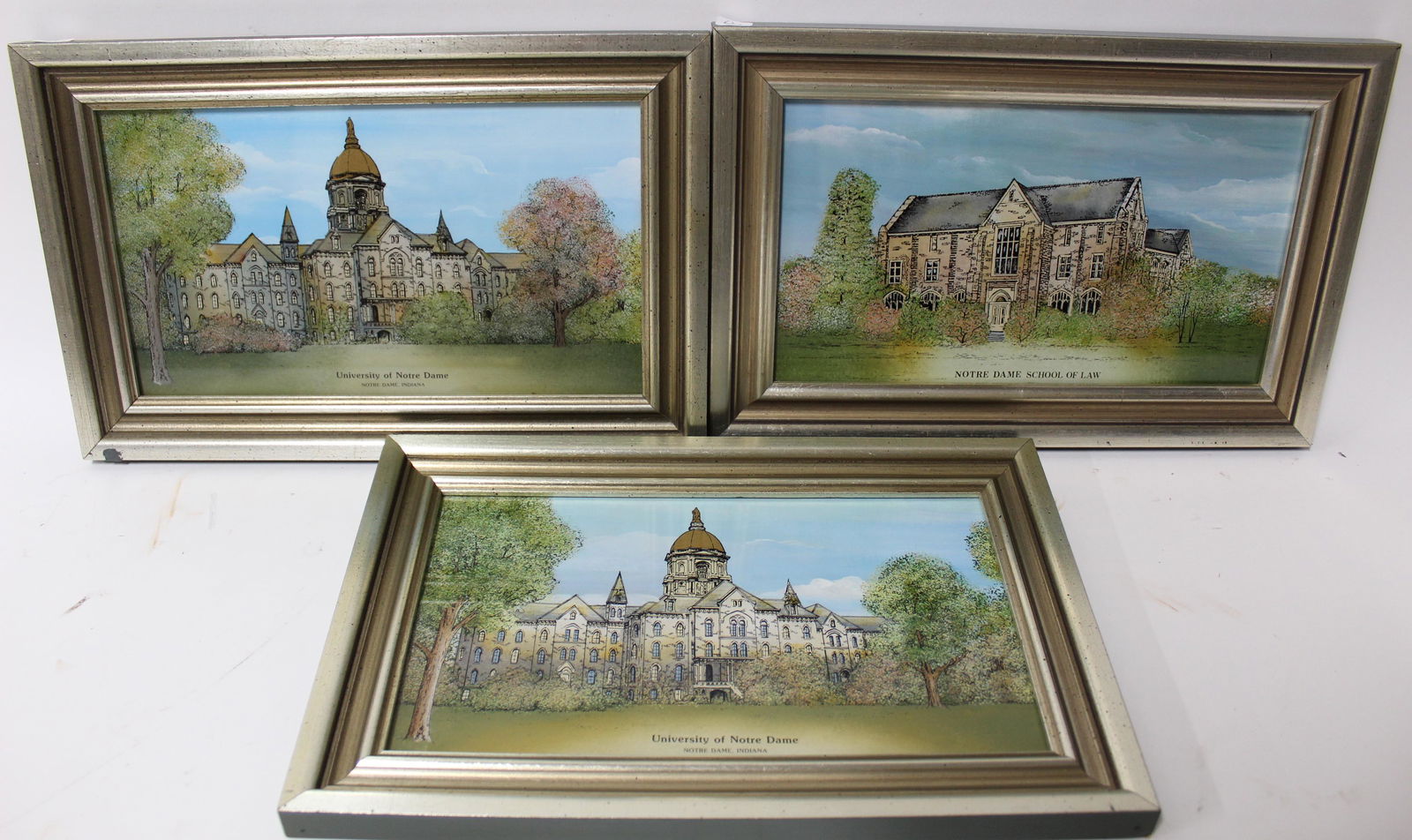 Unusual Notre Dame Reverse Paintings on Glass (3) (1 of 3)