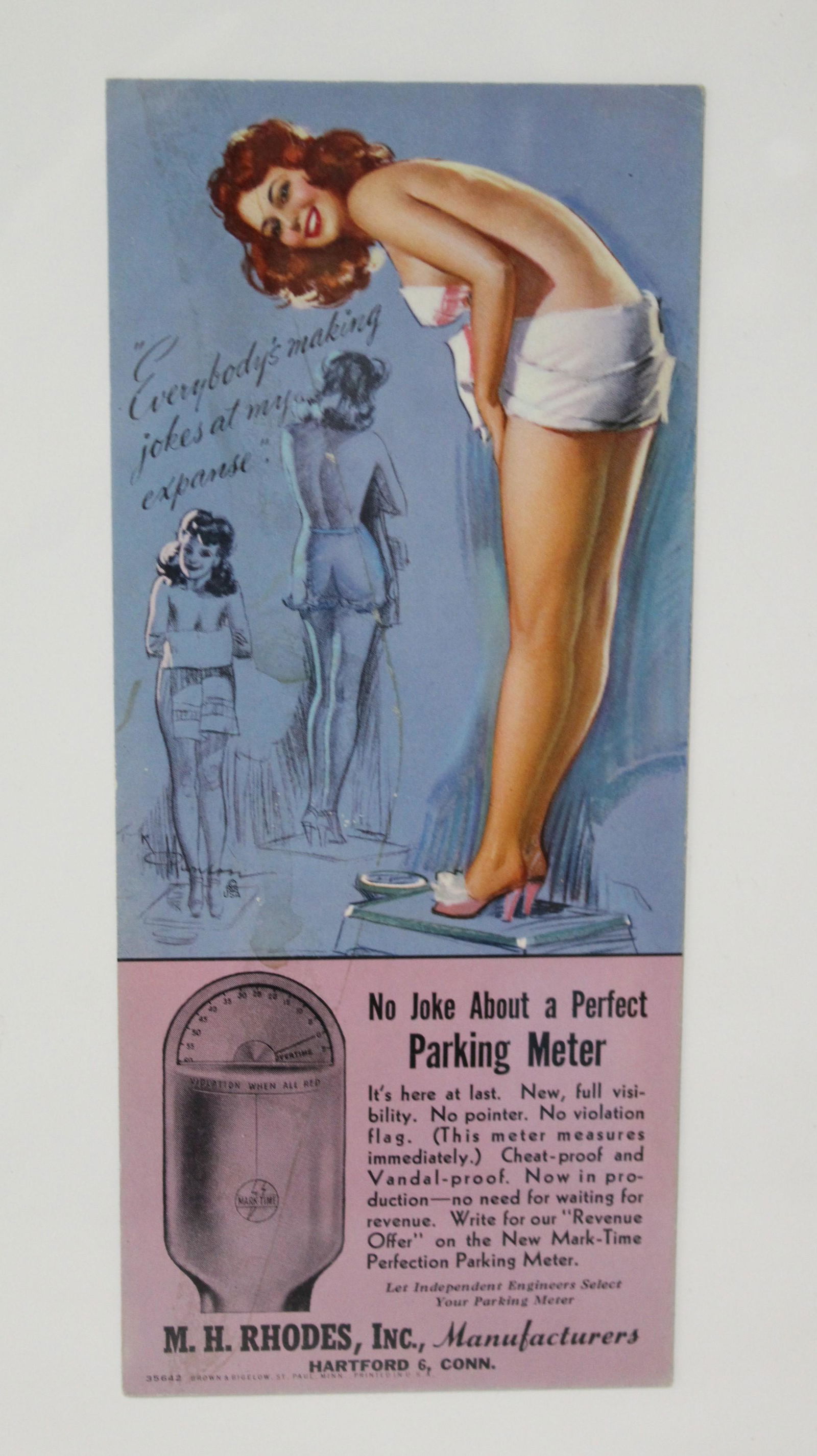 Brown & Bigelow Ad. for M.H. Rhodes (1 of 3)