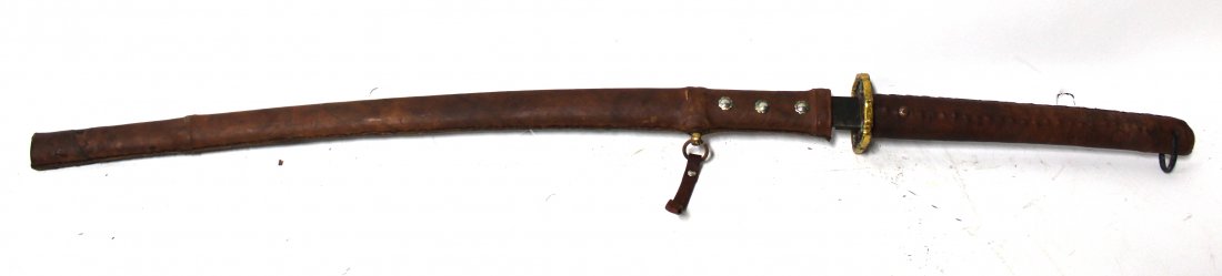 Samurai Sword. Leather Scabbard (1 of 5)