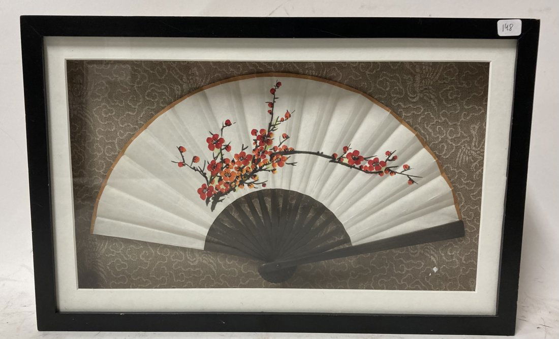 Framed Oriental Hand Fan (1 of 1)