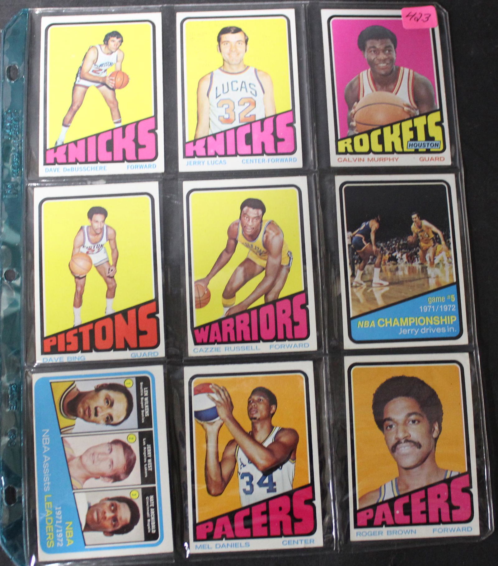 1972 Topps Basketball Lot of 9 (1 of 3)