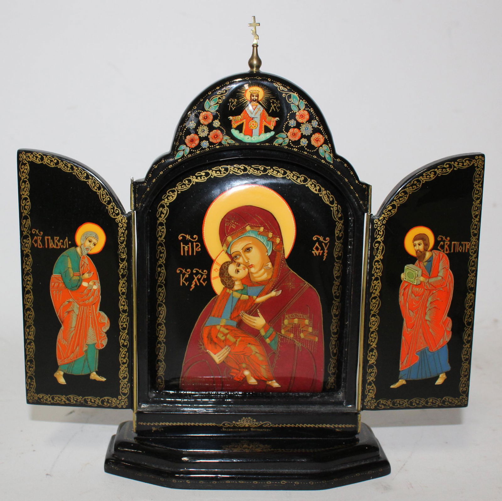 Handpainted Russian Icon Triptych. (1 of 5)
