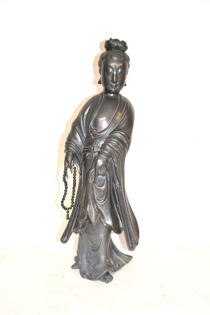 Chinese Pewter Figure of a Quan Yin (1 of 4)