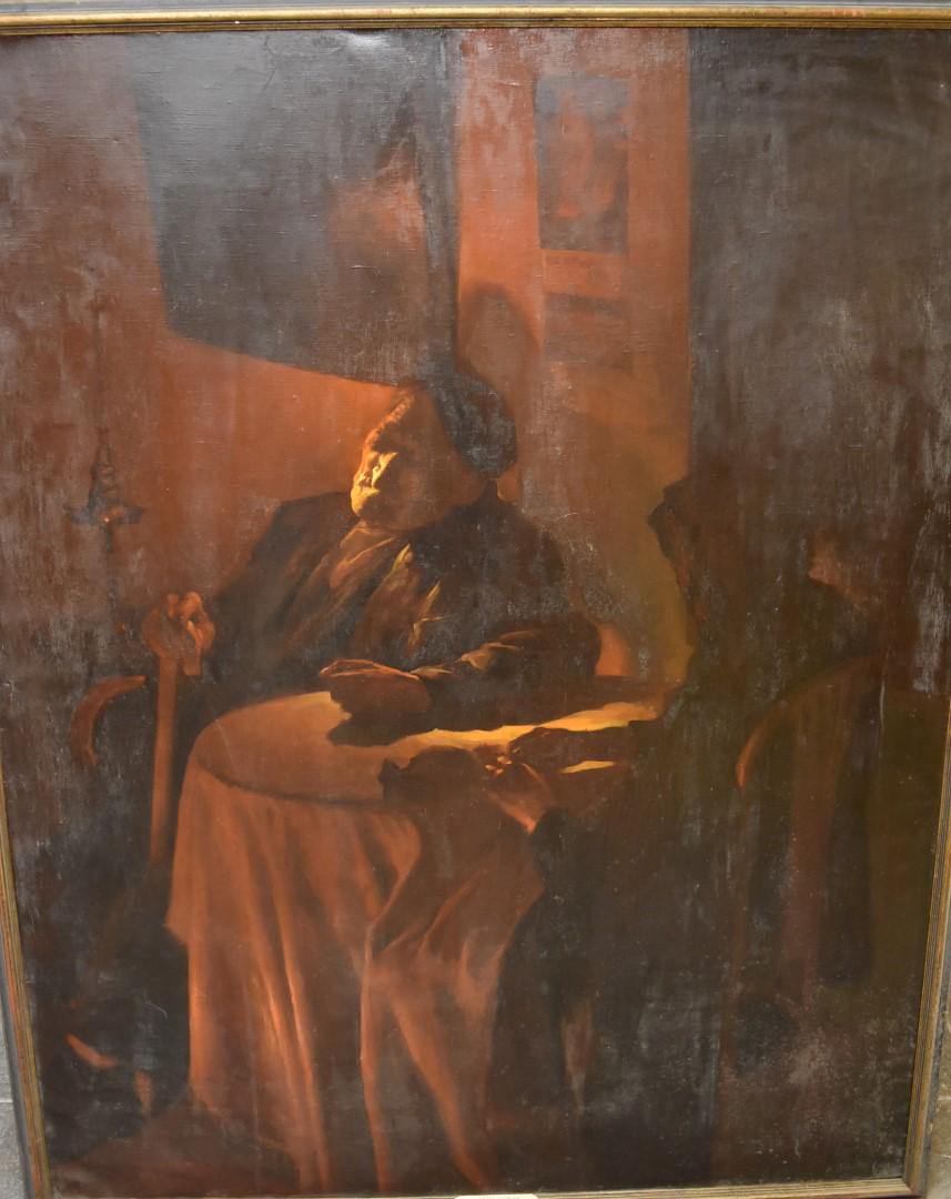 E. Montoya; 19thC. Oil Evening Repose Signed (1 of 8)