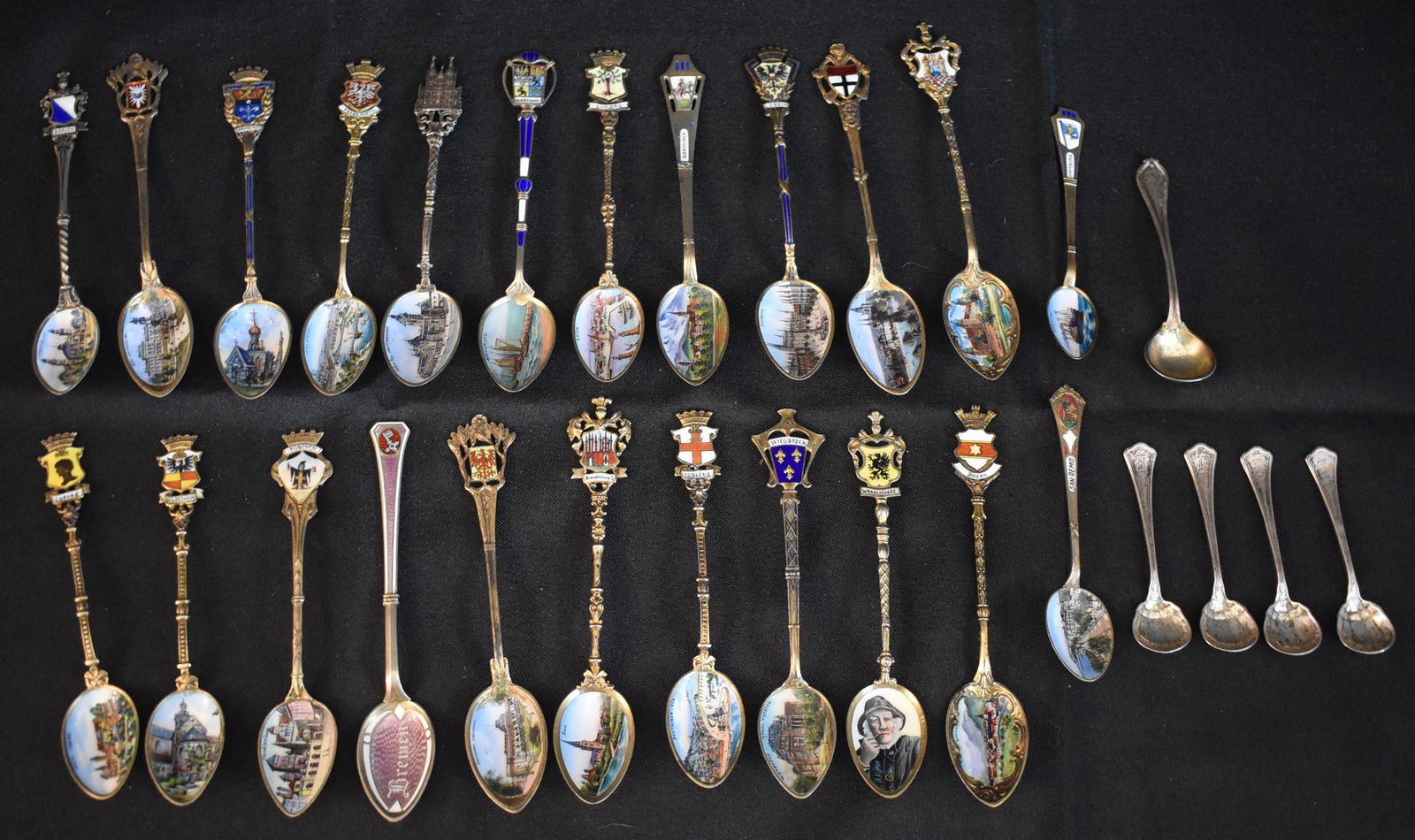 German 800 Silver Enameled Spoons (27) (1 of 8)