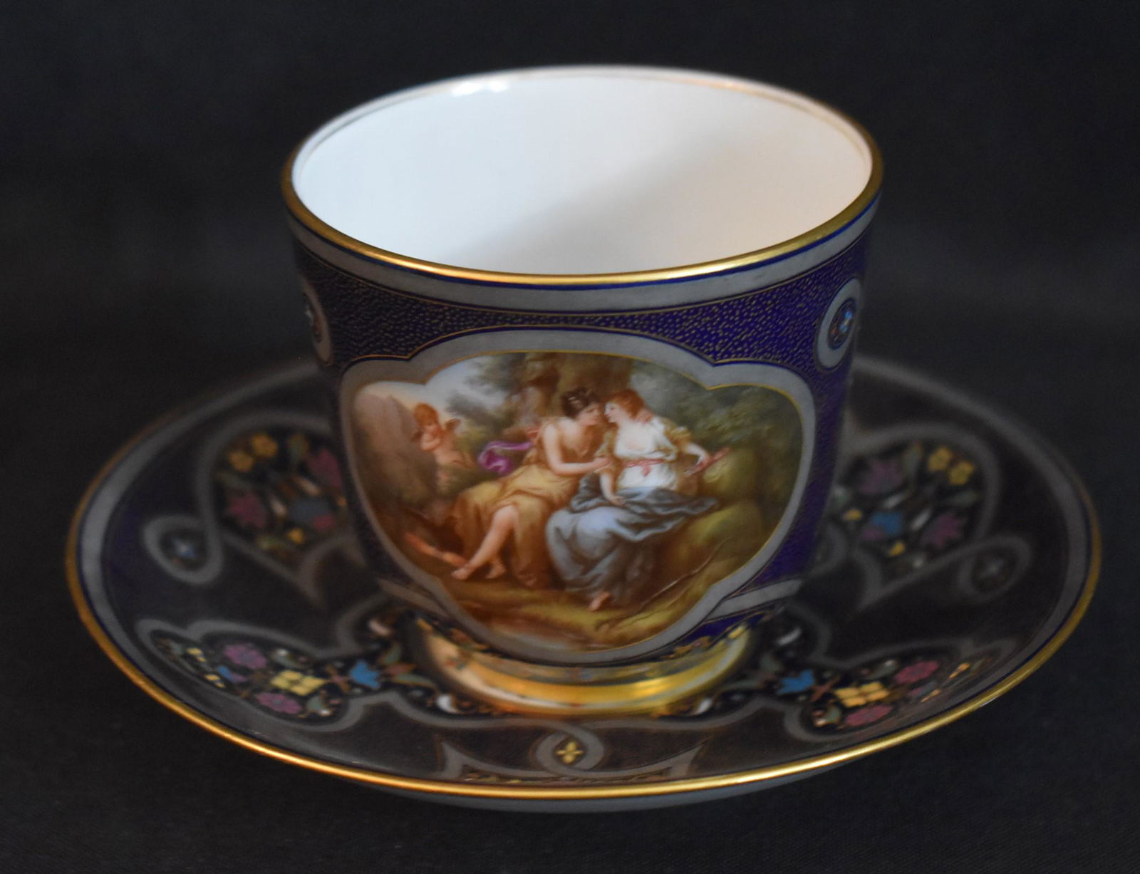 Meissen Tea Cup + Saucer (1 of 6)
