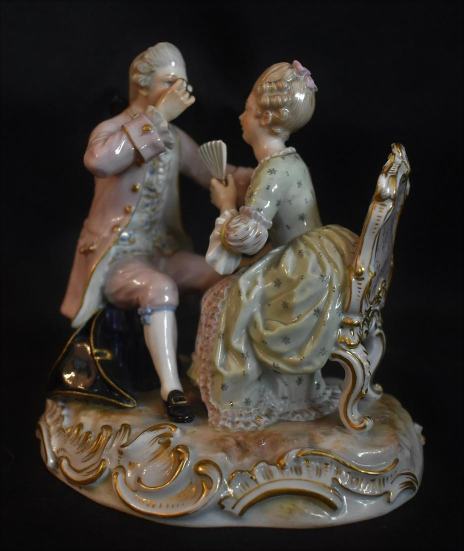 Ant. Meissen Grouping. Gazing Lovers (1 of 7)
