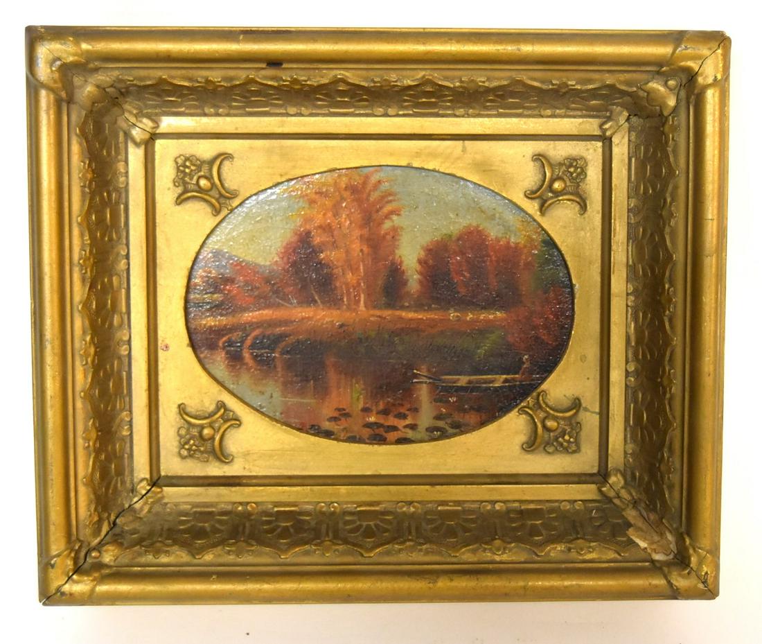 WIlliam T. Richards(Attr. to); Oil on Board Landscape (1 of 5)