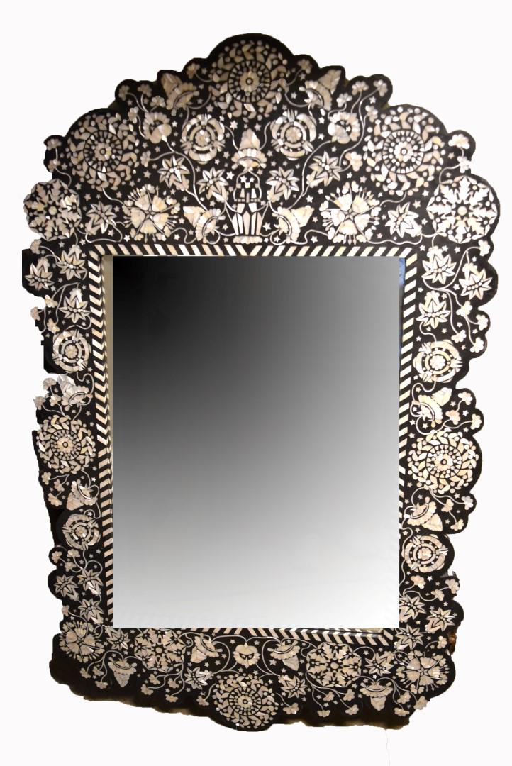 20thC. Moroccan Style Mother-of-Pearl Inlaid Mirror (1 of 5)