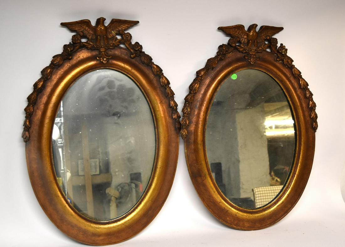 Pr. Federal Period Carved Gilt Mirrors (1 of 4)