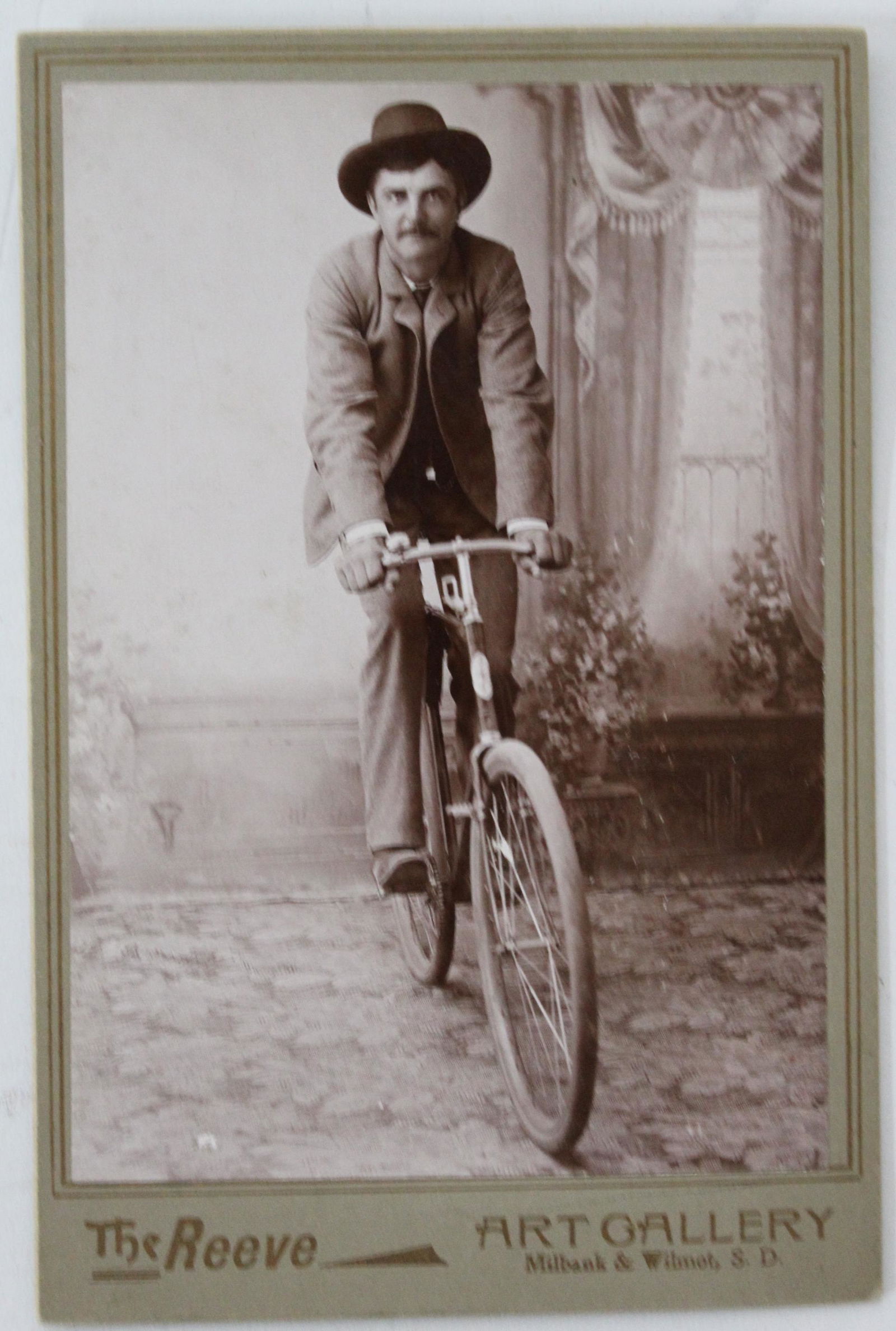 Cabinet Card. Man on a Bicycle (1 of 1)