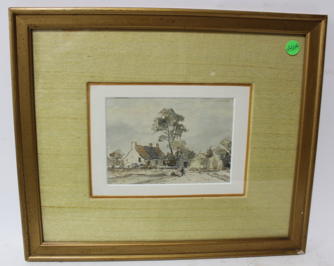 ANJOU, G. Signed, original watercolor. (1 of 3)