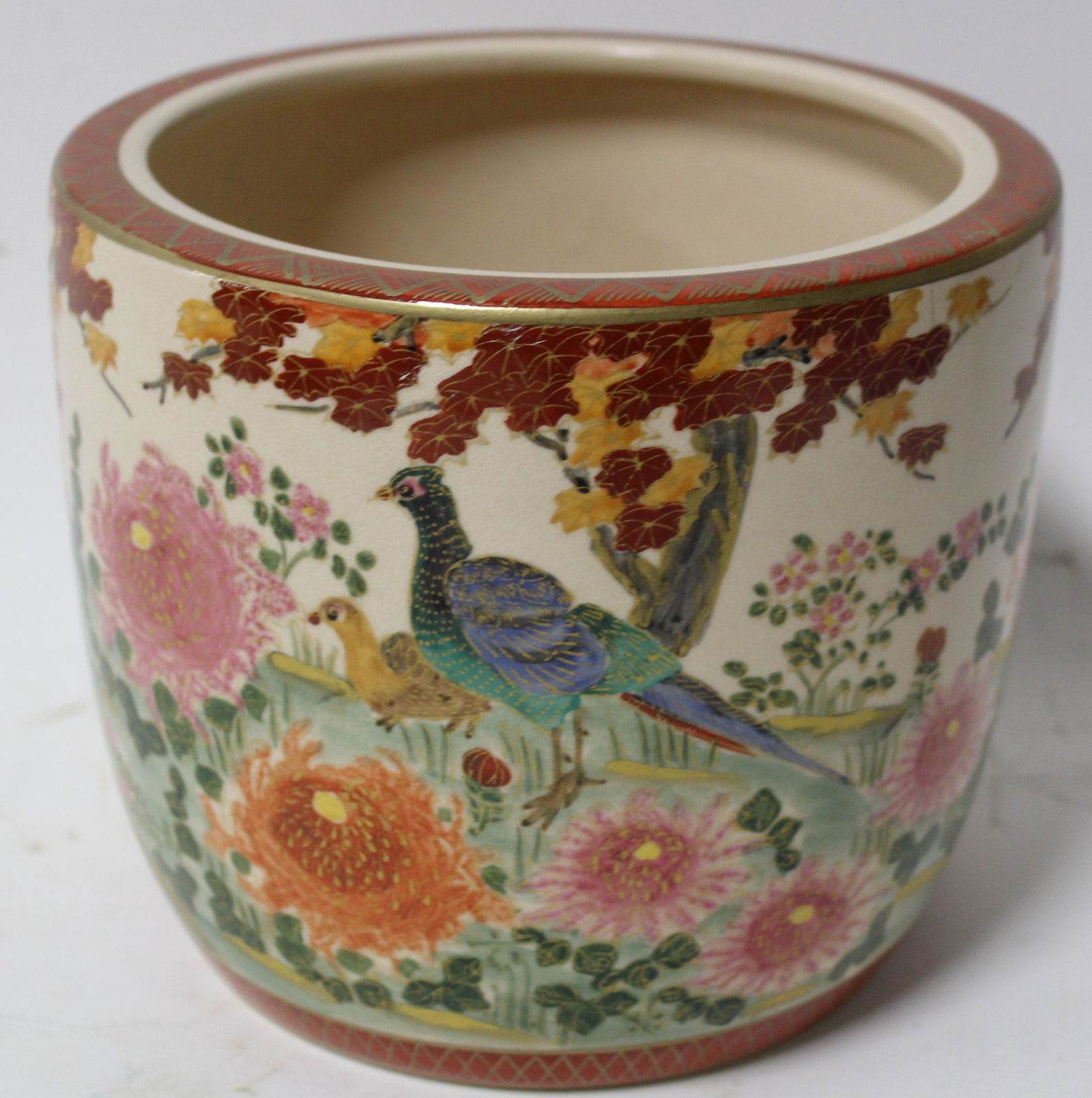 Small Asian Porcelain Planter (1 of 3)