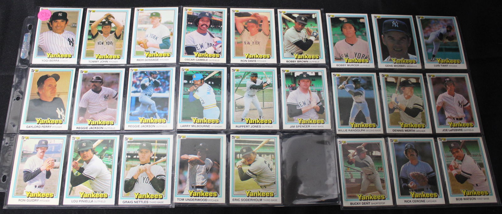 1981 Donruss Yankee Team Complete Set (1 of 5)