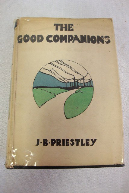 J.B. PRIESTLEY THE GOOD COMPANIONS. SGD.: London 1929. Marked First Published 1929. Signed "With J.B. Priestley's Compliments" With d/j (as is at spine) glassine protective cover. With ordinary on Line 17, page 66.