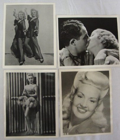 BETTY GRABLE PORTRAITS (19): Glamour portraits, full length fashion shots, dancing scene's. Four are double weight. All 8 x 10 VF