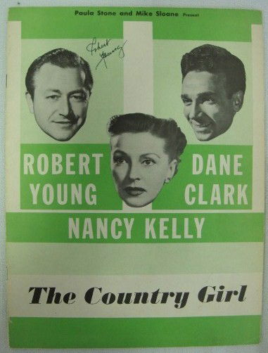 THE COUNTRY GIRL PROGRAM - SIGNED: Signed on the cover by Robert Young. 9" x 12" Very Good