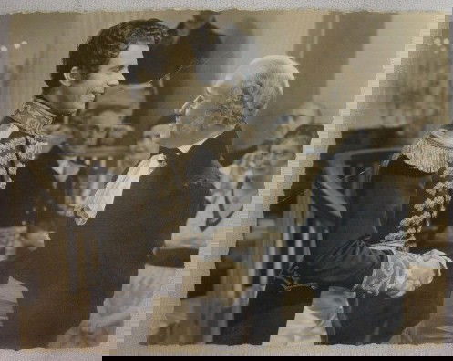 POWELL BY FRYER AND OTHER photos: Back stamp for Elmer Fryer 7 1/2" x 9 1/2" VF-Excellent. Unusual deckle edge photo from Hearts Divided 7 1/4" x 9 1/2' (crease); with Marion Davies (1936) 8 x 9 1/2; May 1953 linen backed photo of Dic