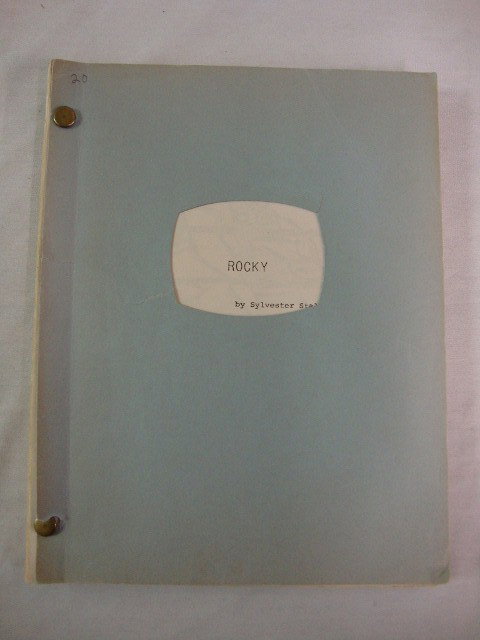 ROCKY SYLVESTER STALLONE ORIGINAL SCRIPT: 1975. Film Artists Management Enterprises. Original Rocky script. 133 pgs. With covers. Complete dialogue script with some hand written notations