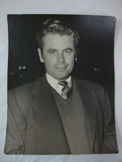 CARSTENS PORTRAIT OF GLENN FORD - SIGNED: Double weight, back stamp for Theodore R. Carstens. Inscribed in red ink To Ted Every Good Wish. Glenn Ford. Lots 82 Through 88 of this sale are inscribed from the star to Theodore Carstens, the celeb