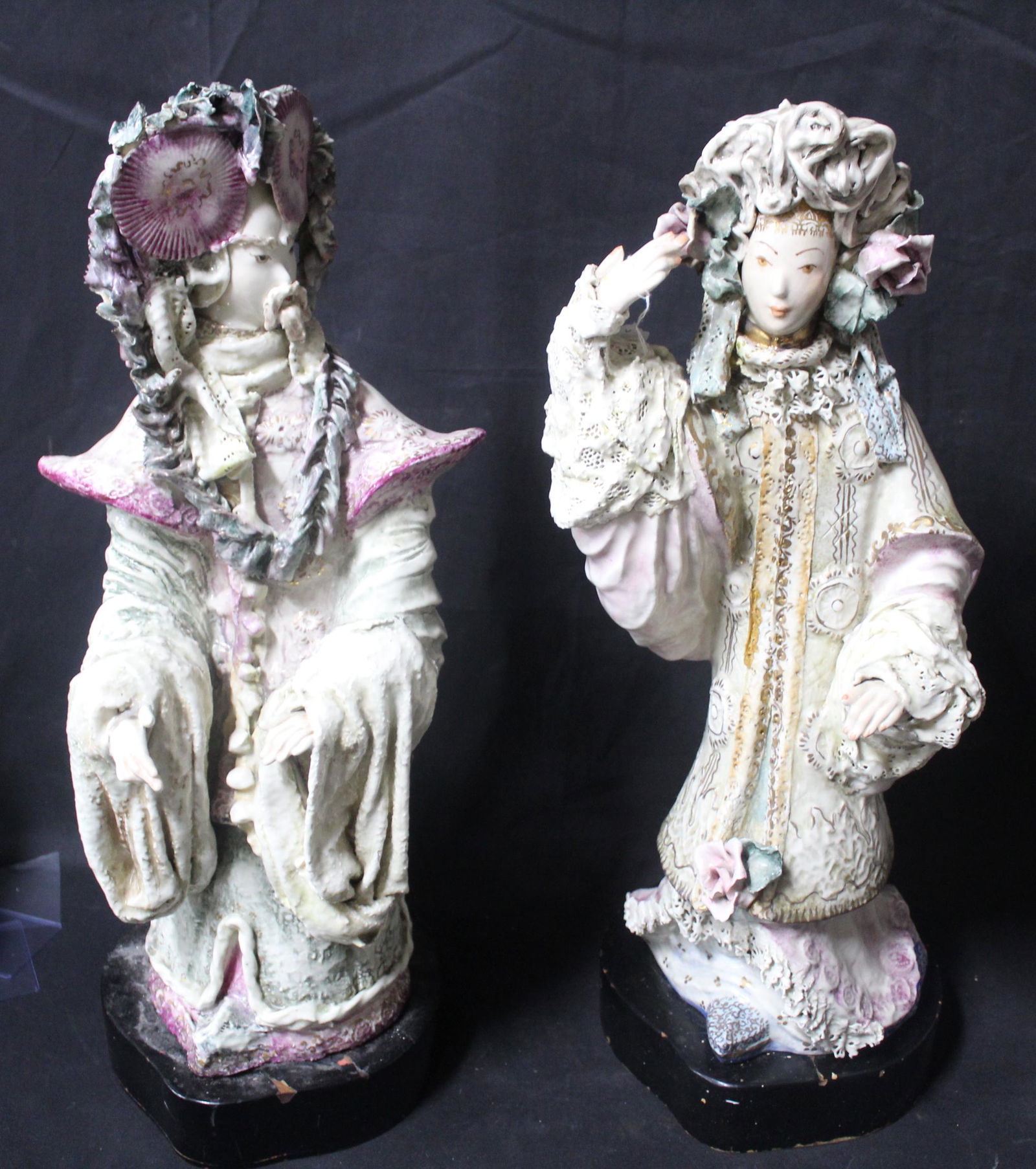 19th C Unusual Oriental . Figures (2) (1 of 14)