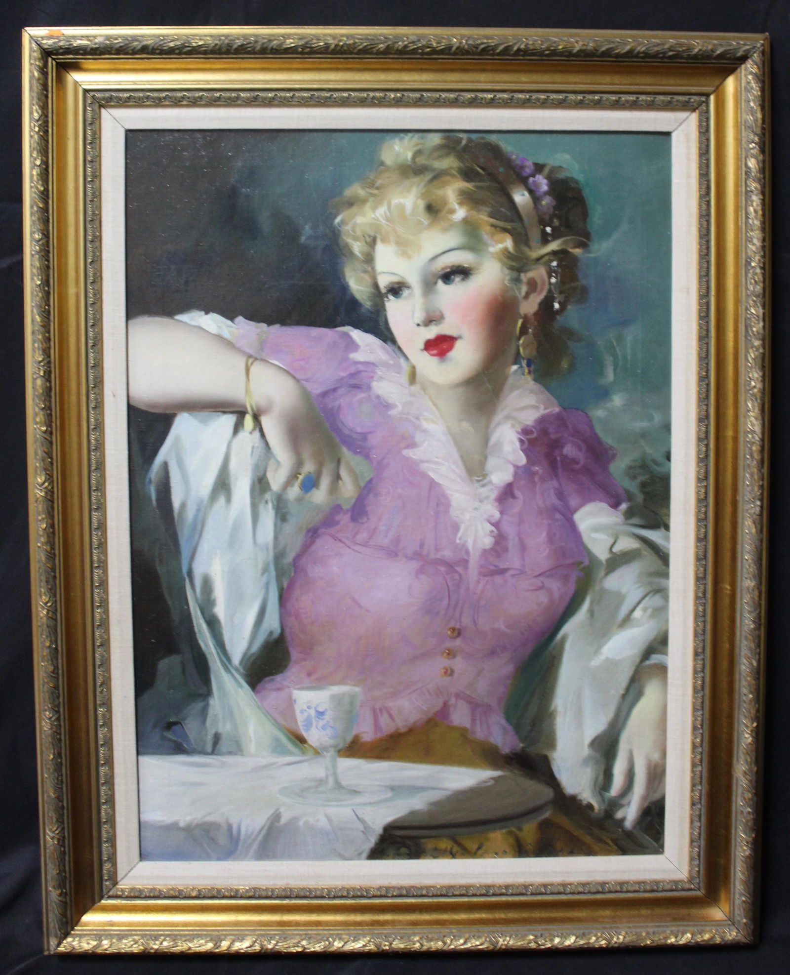 "Portrat of a Beauty". Sgd. Szantho. Oil on Canvas. (1 of 4)