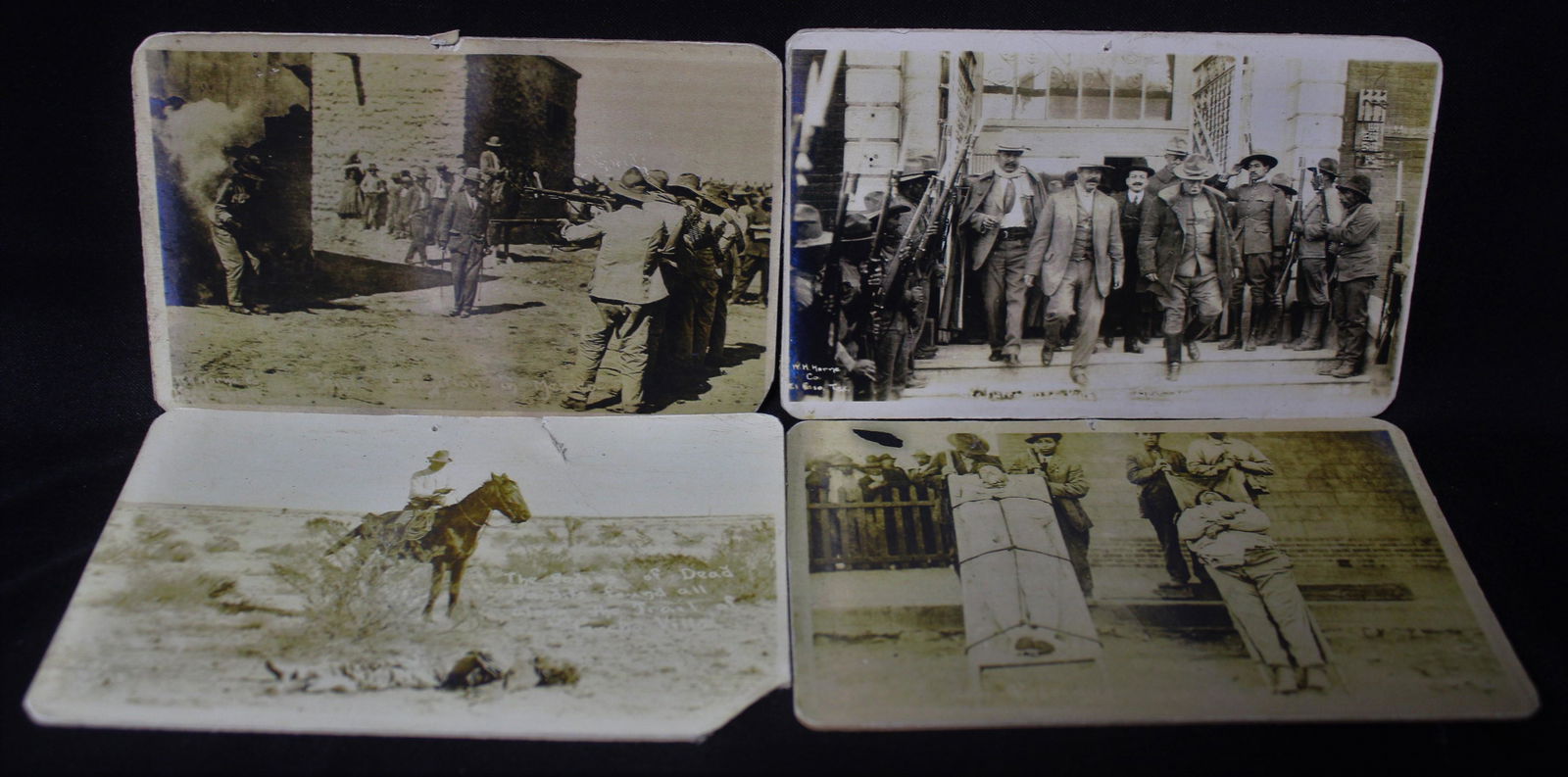 Cabinet Cards. Pancho Villa, Firing Squad (1 of 5)