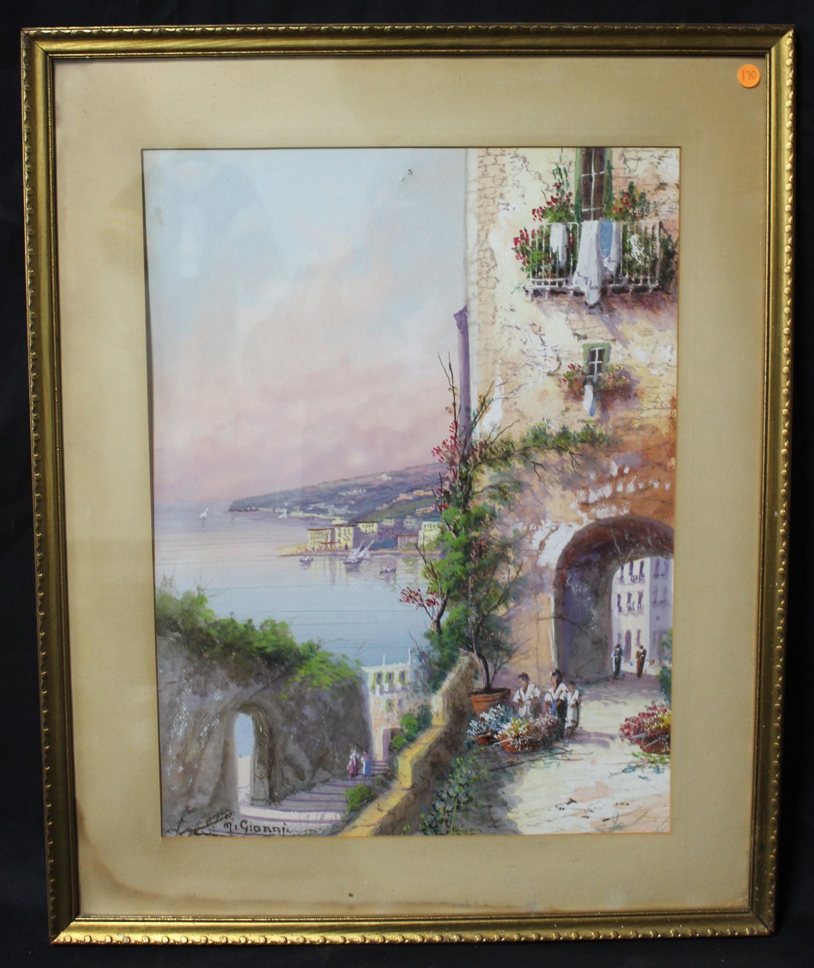 M. Gianni Sgd. Seascape Watercolor (1 of 6)