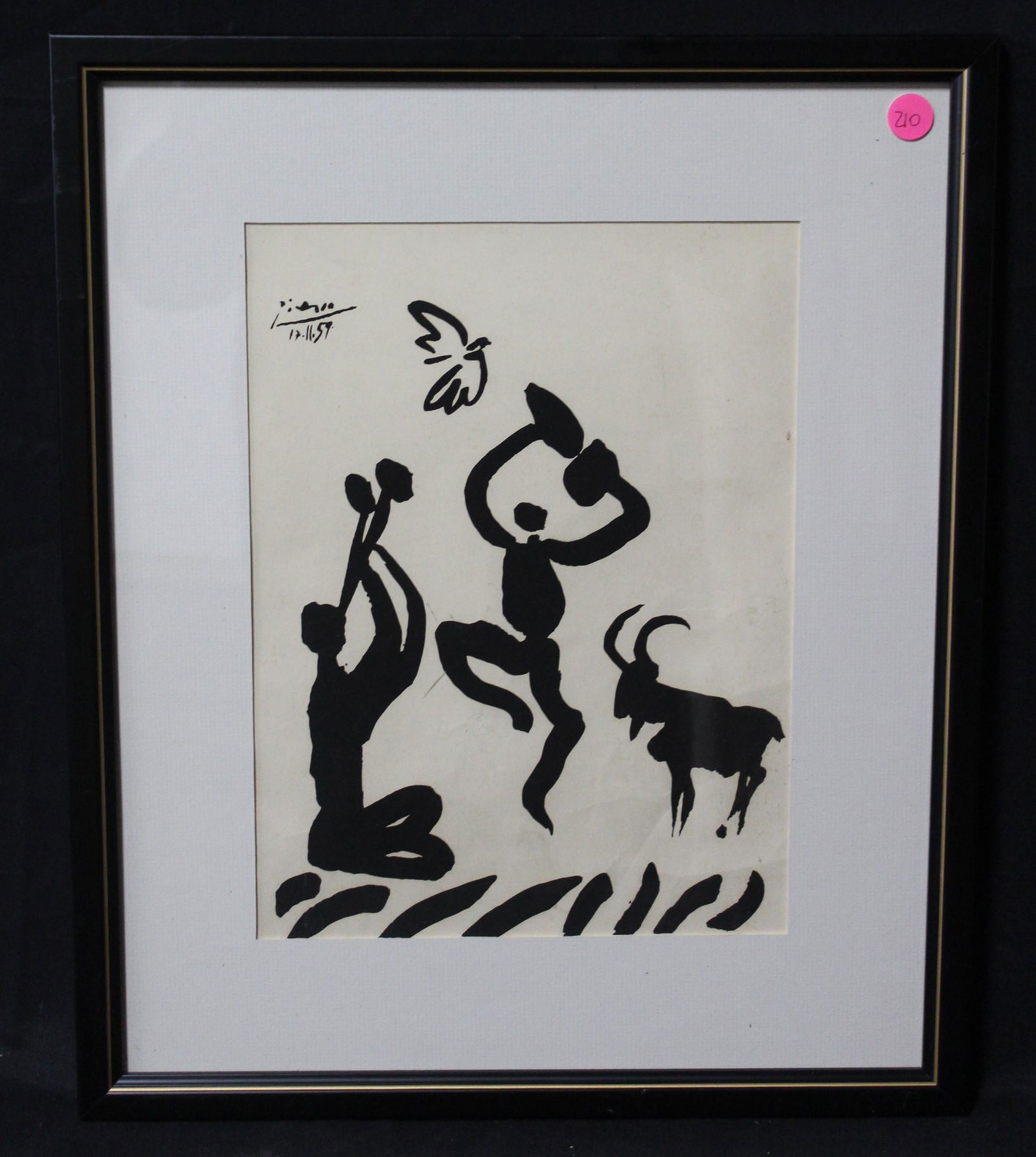 Pablo Picasso Sgd. Ink Drawing (1 of 5)