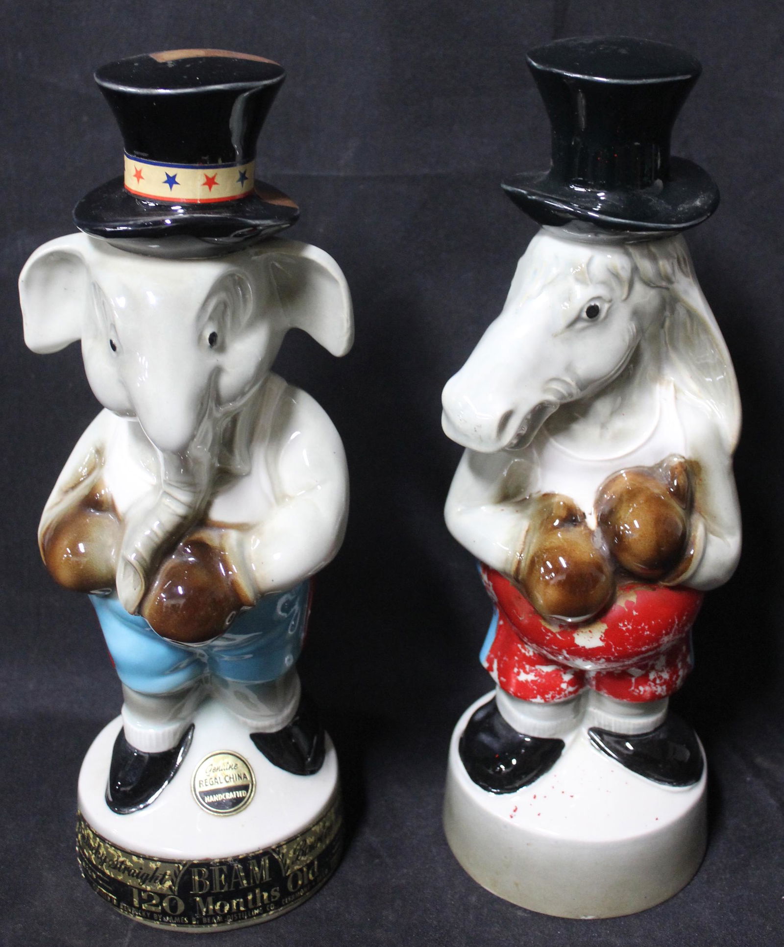 Jim Beam Rep/Dem Decanters (2). (1 of 2)