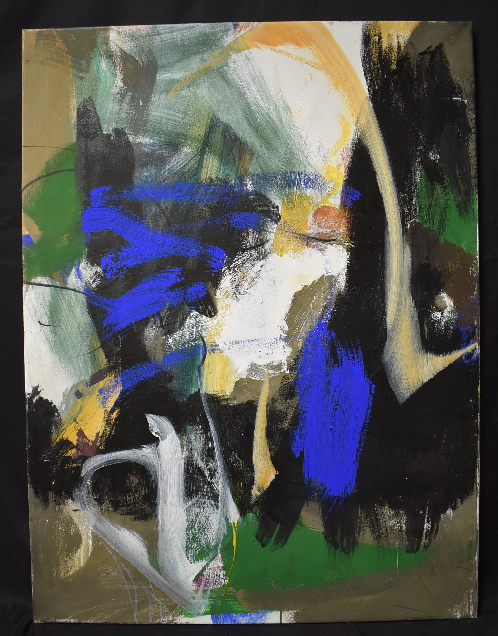 Lars Ahlstrand Abstract Oil. Signed: AskArt Listed Artist Signed at the back of the canvas. 44"H. x 33"W