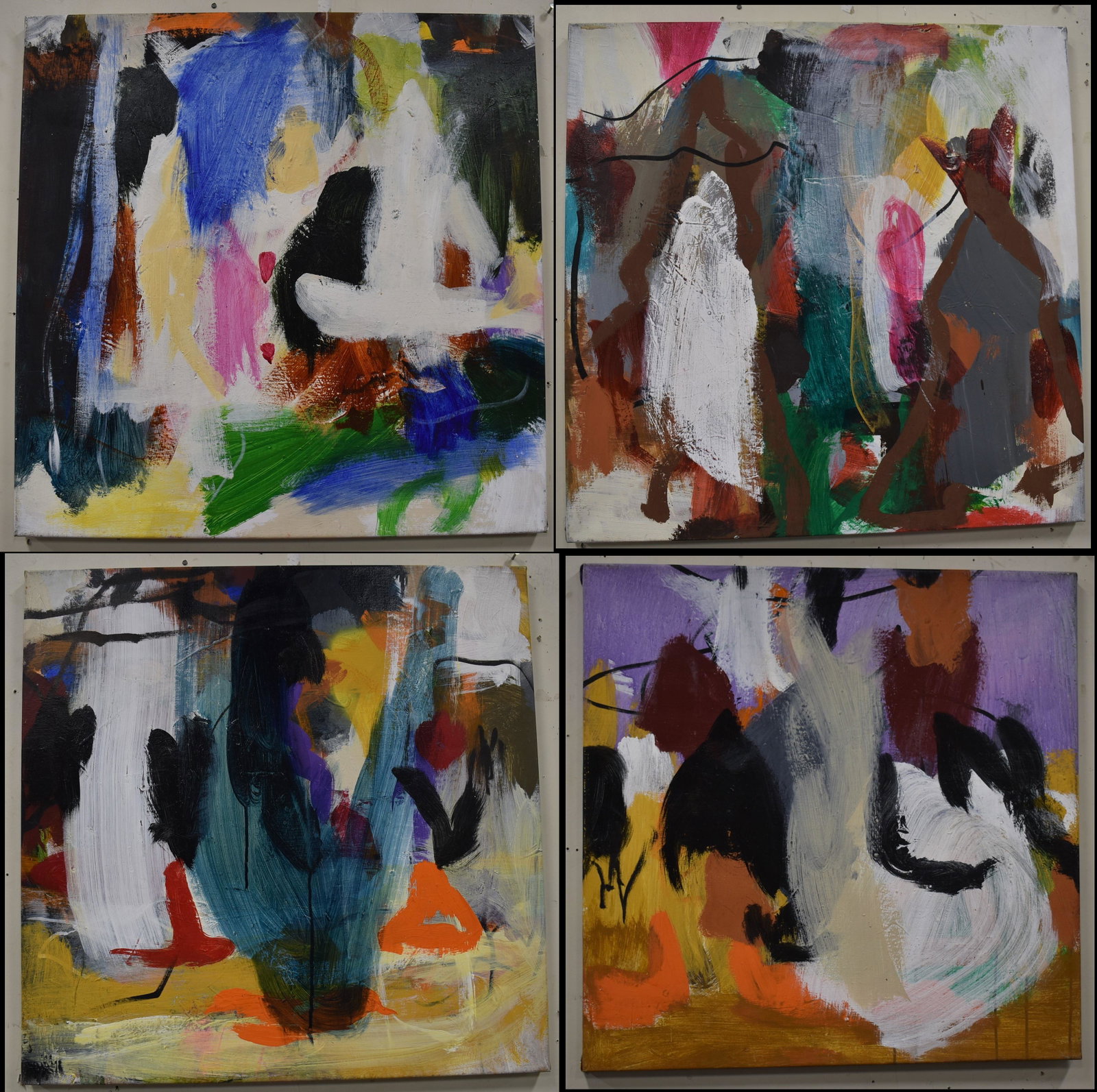Lars Ahlstrand Oils (4): AskARt Listed Artist. All signed on the reverse of the canvas. 26" x 26"