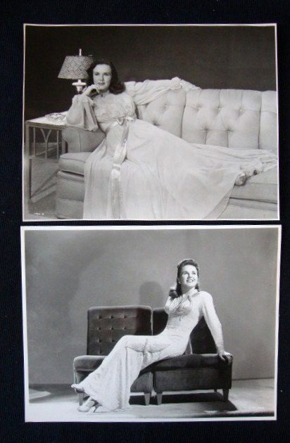 DEANNA DURBIN PHOTOGRAPHS INC. RAY JONES (18): In Universal's Christmas Holiday - 1944 (one with backstamp for Independent Poster Exchange) (3); in I'll Be Yours - 1946 (1); in Something in the Wind (editing marks)(1); c/u glamour shot with Univer